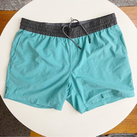 PrAna Men’s 7” Slope Hybrid Shorts Turquoise Blue Size XXL NWOT - Picture 1 of 11